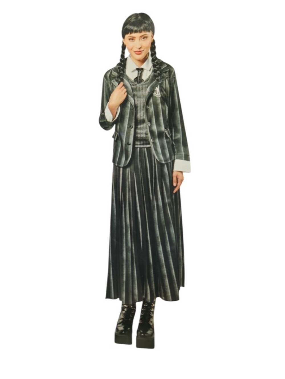Womens M(8-10) Addams Family Wednesday Addams Nevermore Academy HalloweenCostume